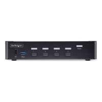 Produktbild för StarTech.com 4-Port DisplayPort 1.4 KVM Switch, 8K 60Hz / 4K 144Hz, 2x USB 3.0 Ports, 4x USB 2.0 Ports, Hotkey Switching, TAA Compliant (D86A2-4-PORT-8K-KVM) - omkopplare för tangentbord/video/mus/ljud/USB - 4 portar - TAA-kompatibel
