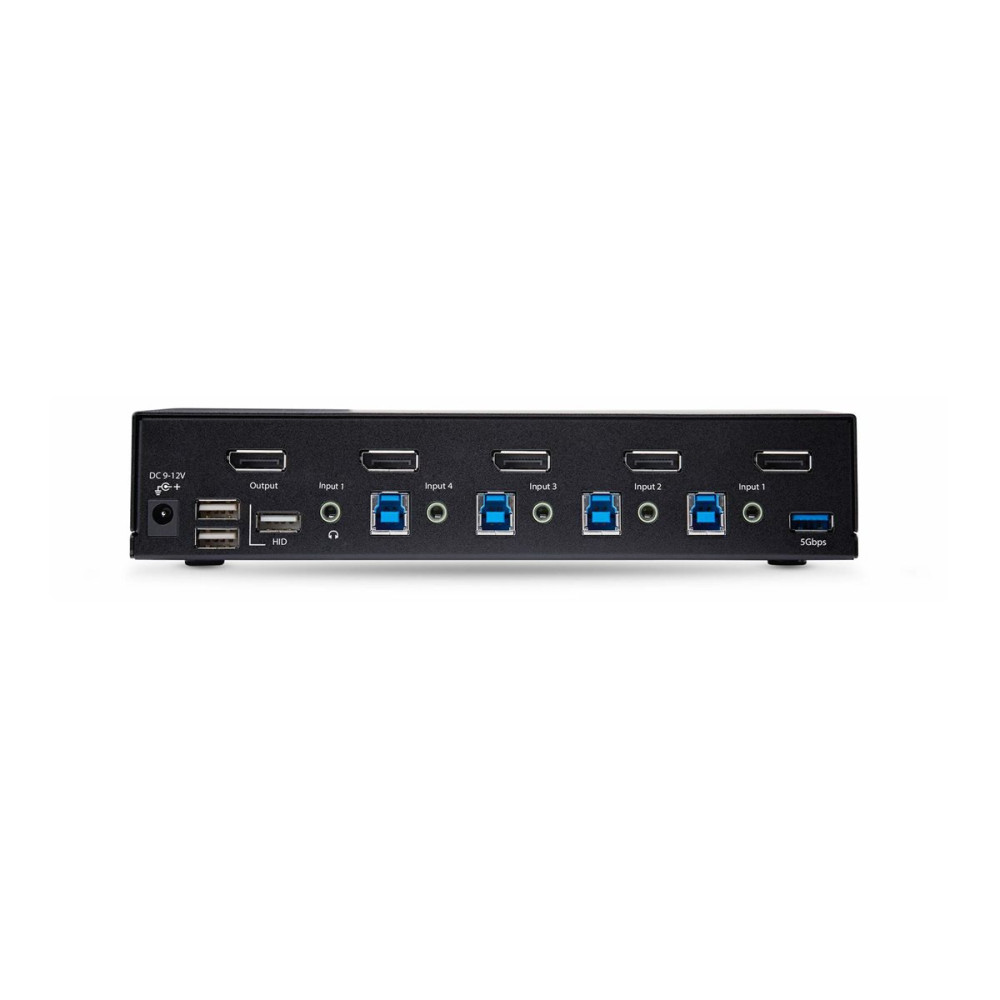 Produktbild för StarTech.com 4-Port DisplayPort 1.4 KVM Switch, 8K 60Hz / 4K 144Hz, 2x USB 3.0 Ports, 4x USB 2.0 Ports, Hotkey Switching, TAA Compliant (D86A2-4-PORT-8K-KVM) - omkopplare för tangentbord/video/mus/ljud/USB - 4 portar - TAA-kompatibel
