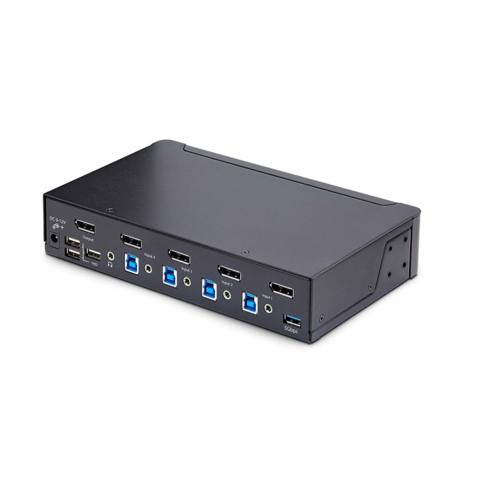 Produktbild för StarTech.com 4-Port DisplayPort 1.4 KVM Switch, 8K 60Hz / 4K 144Hz, 2x USB 3.0 Ports, 4x USB 2.0 Ports, Hotkey Switching, TAA Compliant (D86A2-4-PORT-8K-KVM) - omkopplare för tangentbord/video/mus/ljud/USB - 4 portar - TAA-kompatibel