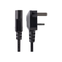 Produktbild för StarTech.com 6ft (1.8m) UK Computer Power Cable, 18AWG, BS 1363 to C13 Power Cord, 10A 250V, Black Replacement AC Power Cord, Monitor Power Cable, BS 1363 to IEC 60320 C13 Kettle Lead - PC Power Supply Cable - strömkabel - power IEC 60320 C13 till BS 1363