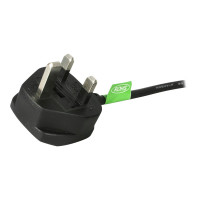 Produktbild för StarTech.com 6ft (1.8m) UK Computer Power Cable, 18AWG, BS 1363 to C13 Power Cord, 10A 250V, Black Replacement AC Power Cord, Monitor Power Cable, BS 1363 to IEC 60320 C13 Kettle Lead - PC Power Supply Cable - strömkabel - power IEC 60320 C13 till BS 1363