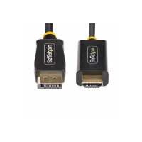 Produktbild för StarTech.com 9.8ft (3m) DisplayPort to HDMI Adapter Cable, 4K 60Hz with HDR, DP to HDMI 2.0b, Active Video Converter, DisplayPort Desktop to HDMI Monitor, M/M - DisplayPort to HDMI Cord (10F-DP-HDMI-4K60-HDR) - adapterkabel - DisplayPort / HDMI - 3 m