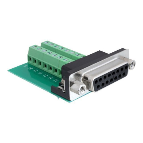 DeLOCK Delock - seriell adapter - 15 pin D-Sub (DB-15) till 16-polig terminalblock