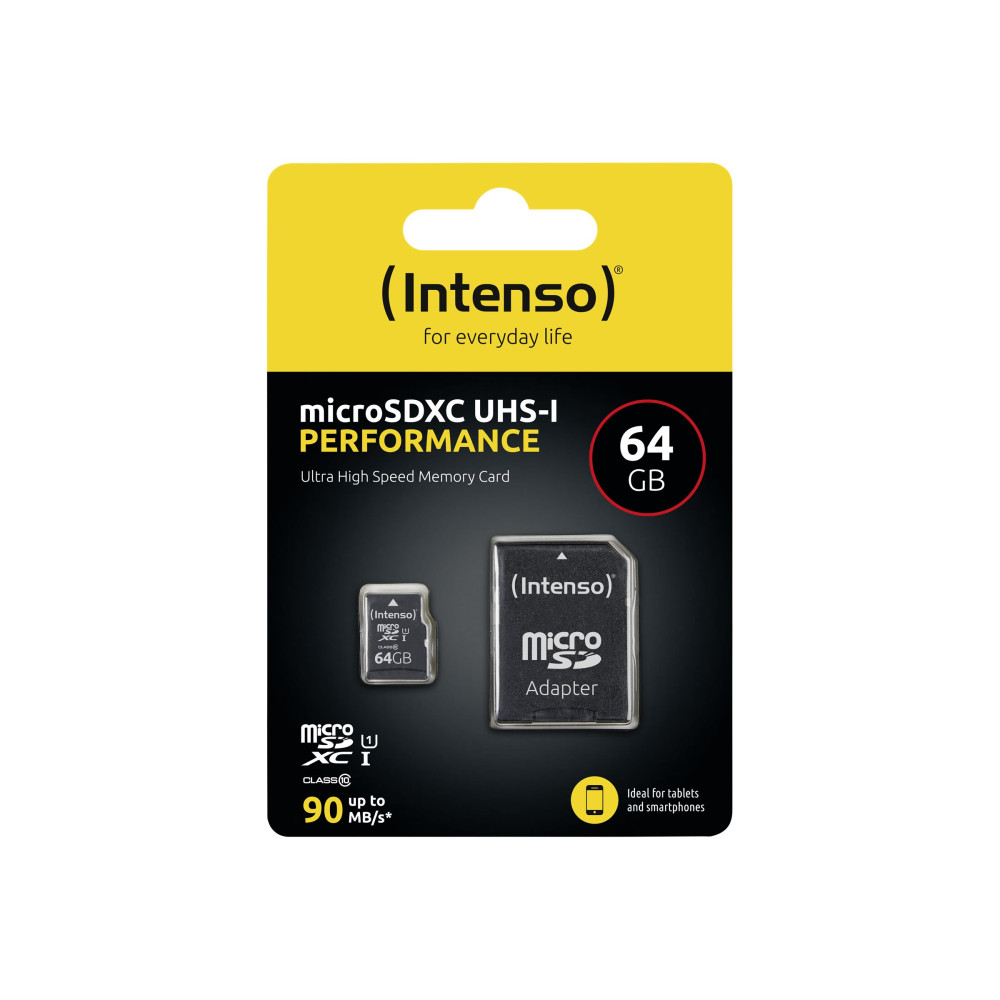 Produktbild för Intenso Performance - flash-minneskort - 64 GB - mikroSDXC UHS-I
