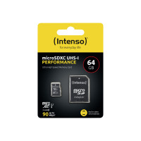 Produktbild för Intenso Performance - flash-minneskort - 64 GB - mikroSDXC UHS-I