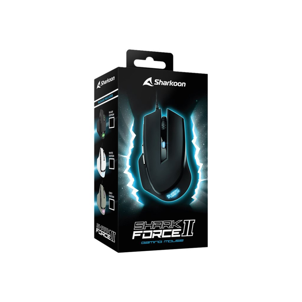 Produktbild för Sharkoon SHARK Force II - mus - USB - vit