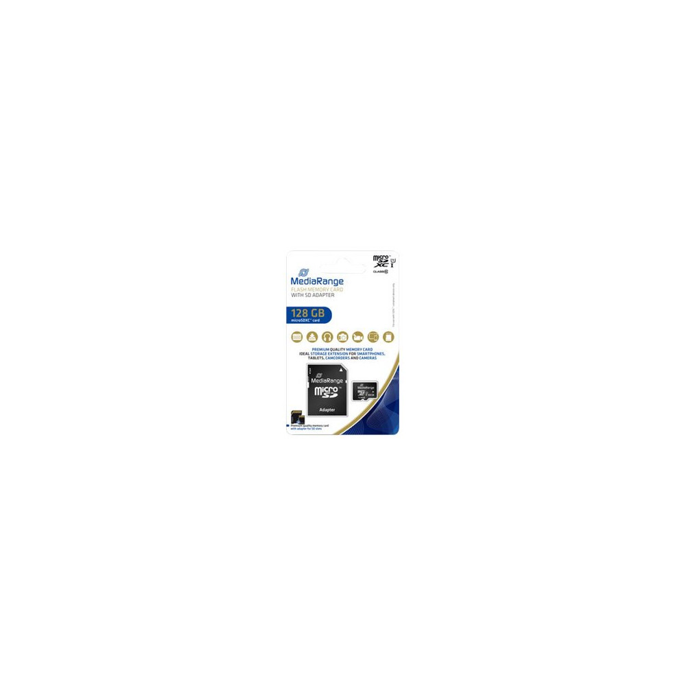 Produktbild för MediaRange MR945 - flash-minneskort - 128 GB - microSDXC