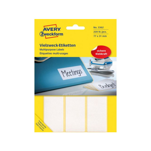 AVERY Etikett AVERY handskriv 77x31mm 224/fp