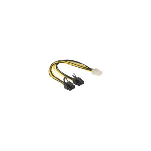 DeLOCK Delock - strömkabel - 8-stifts PCIe-ström (6+2) till 6-stifts PCIe-ström - 30 cm