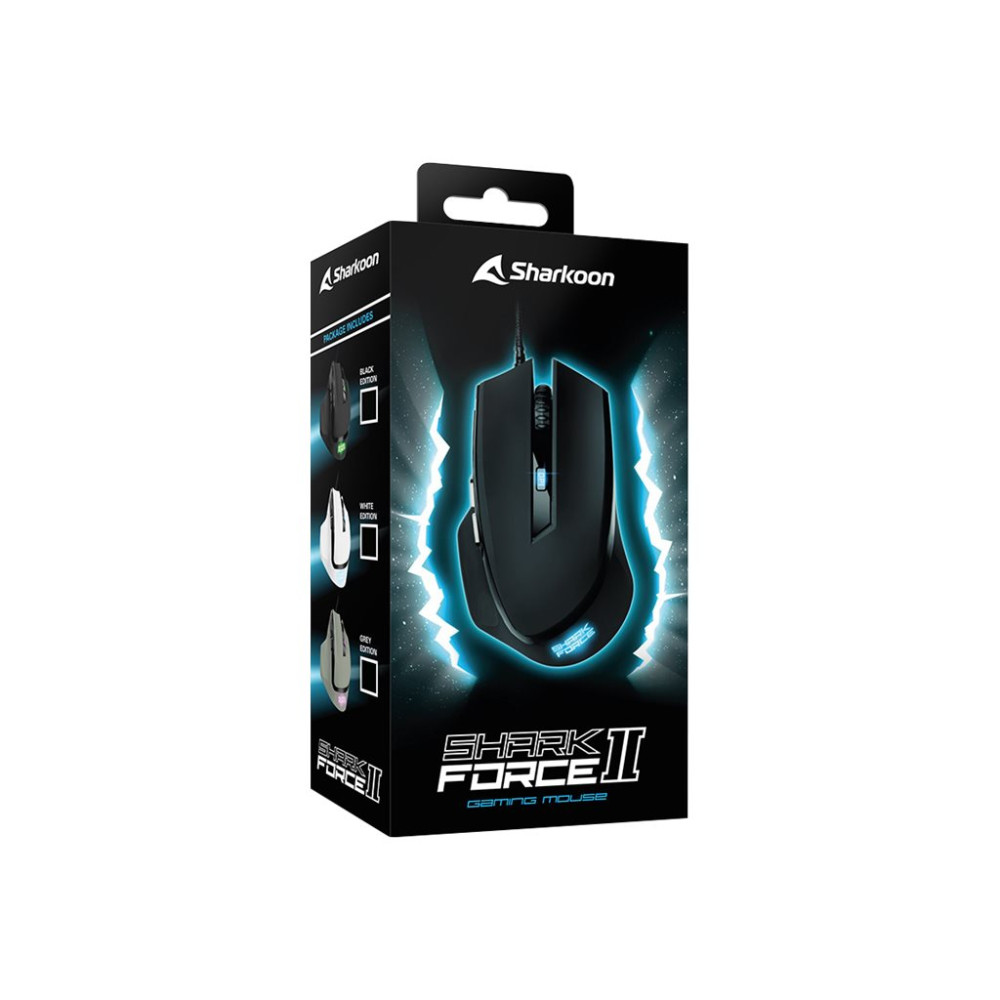 Produktbild för Sharkoon SHARK Force II - mus - USB - svart