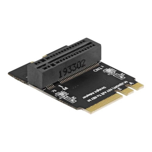 DeLOCK Delock M.2 key A+E male to key M slot angled with holder - gränssnittsadapter - M.2 NVMe Card - M.2 Card