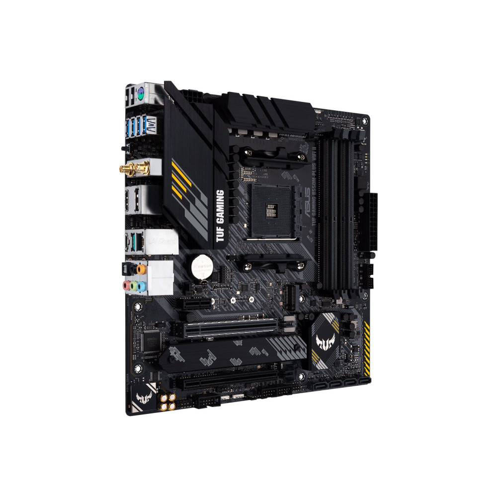 Produktbild för ASUS TUF GAMING B550M-PLUS WIFI II - moderkort - micro ATX - Socket AM4 - AMD B550