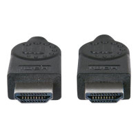 Produktbild för Manhattan HDMI Cable, 1080p@60Hz (High Speed), 10m, Male to Male, Black, Fully Shielded, Gold Plated Contacts, Lifetime Warranty, Polybag - HDMI-kabel - 10 m