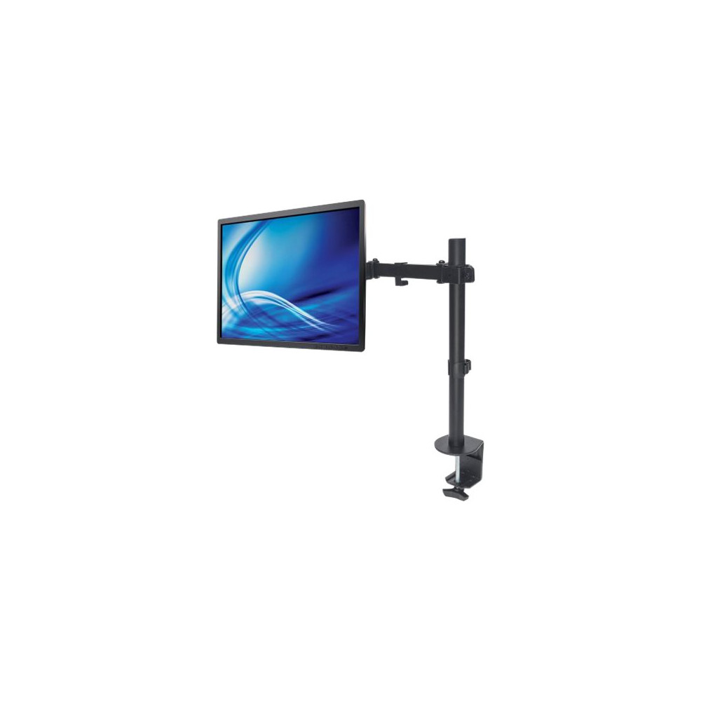 Produktbild för Manhattan TV & Monitor Mount, Desk, Full Motion, 1 screen, Screen Sizes: 10-27", Black, Clamp Assembly, VESA 75x75 to 100x100mm, Max 8kg, Lifetime Warranty monteringssats - för LCD-display - svart