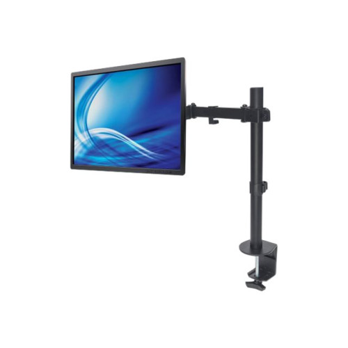 Manhattan Manhattan TV & Monitor Mount, Desk, Full Motion, 1 screen, Screen Sizes: 10-27", Black, Clamp Assembly, VESA 75x75 to 100x100mm, Max 8kg, Lifetime Warranty monteringssats - för LCD-display - svart