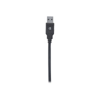 Produktbild för Manhattan USB-C to USB-A Cable, 2m, Male to Male, 5 Gbps (USB 3.2 Gen1 aka USB 3.0), 3A (fast charging), SuperSpeed USB, Black, Lifetime Warranty, Polybag - USB typ C-kabel - USB-C till USB typ A - 2 m
