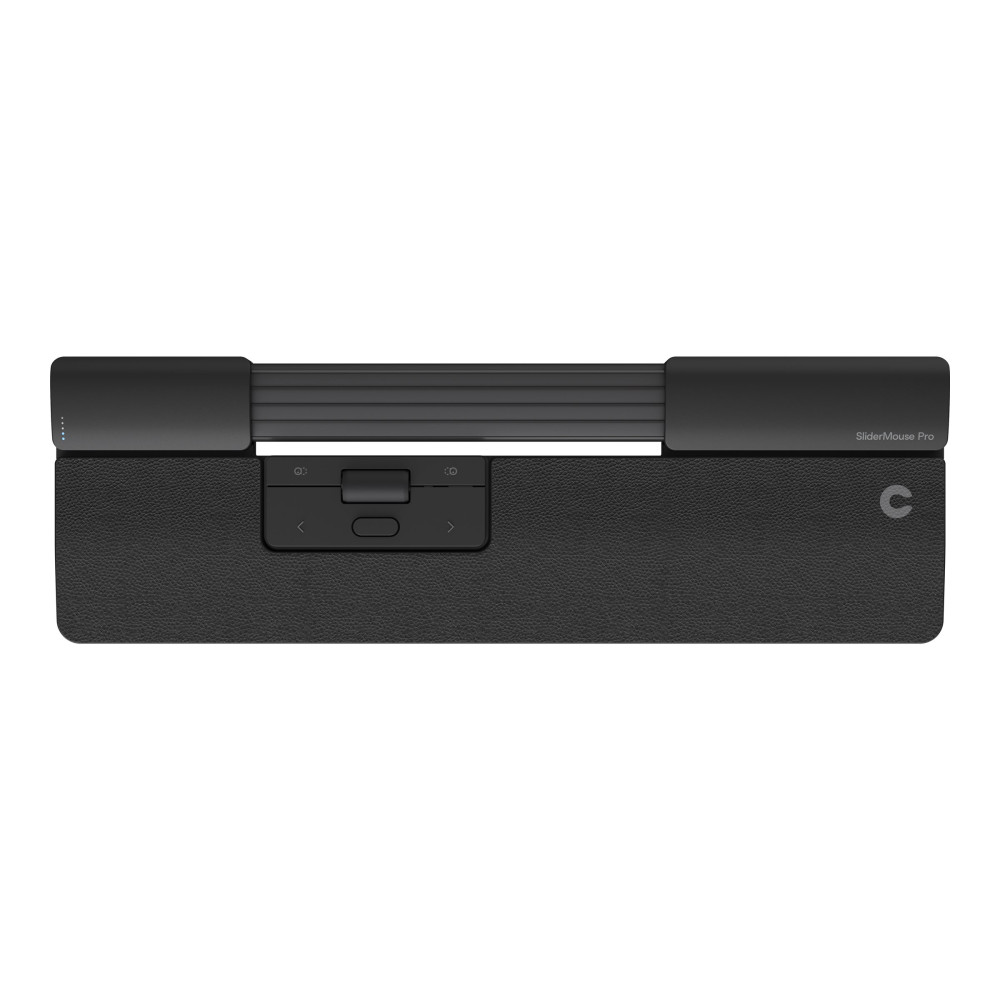 Produktbild för Contour SliderMouse Pro - centrerad mus - med smalt handledsstöd och veganskt läder - USB