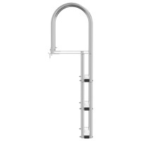 Produktbild för 3-stegs bryggstege Silver 45 x 11,5 x 134 cm Aluminium