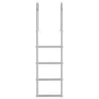 Produktbild för 4-stegs bryggstege Silver 45 ×11,5 ×162 cm Aluminium