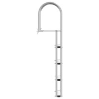 Produktbild för 4-stegs bryggstege Silver 45 ×11,5 ×162 cm Aluminium