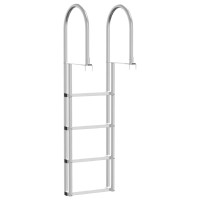 Produktbild för 4-stegs bryggstege Silver 45 ×11,5 ×162 cm Aluminium