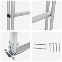 Produktbild för 4-stegs bryggstege Silver 45 ×11,5 ×162 cm Aluminium