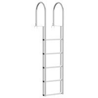 Produktbild för 5-stegs bryggstege Silver 45 ×11,5 ×190 cm Aluminium