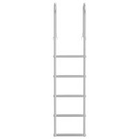 Produktbild för 5-stegs bryggstege Silver 45 ×11,5 ×190 cm Aluminium