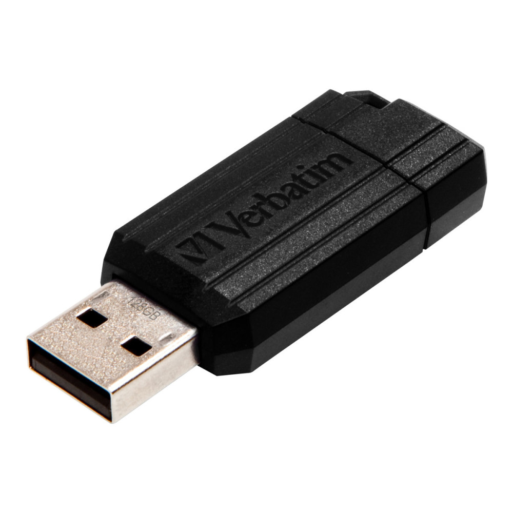Produktbild för Verbatim PinStripe USB Drive - USB flash-enhet - 128 GB