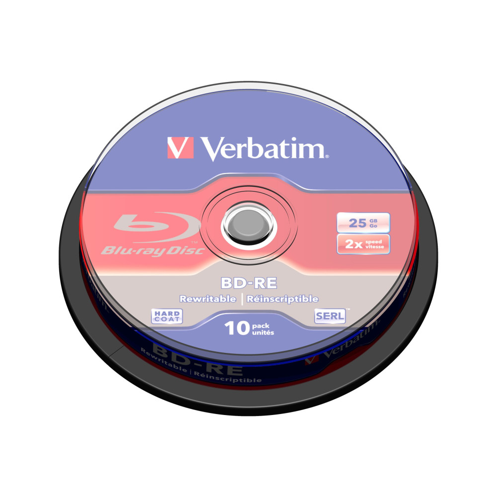 Produktbild för Verbatim - BD-RE x 10 - 25 GB - lagringsmedier