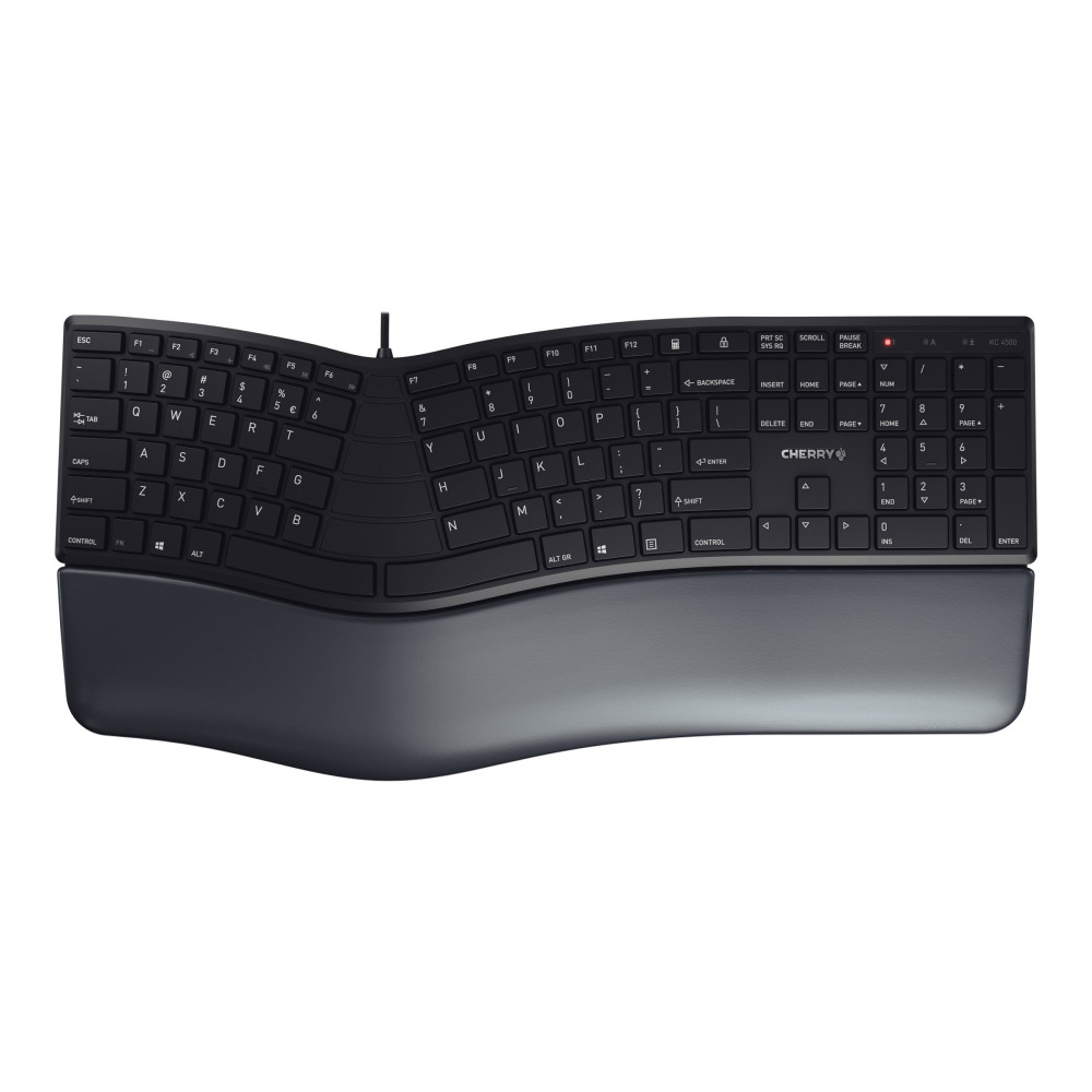 Produktbild för CHERRY KC 4500 ERGO - tangentbord - QWERTY - engelska - svart Inmatningsenhet