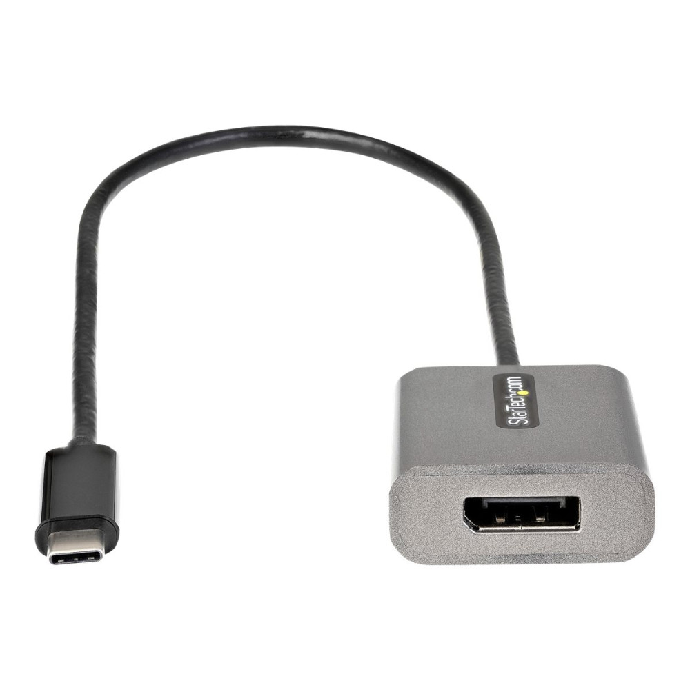 Produktbild för StarTech.com USB C till DisplayPort-adapter - 8K/4K 60 Hz USB-C till DisplayPort 1.4 adapterdongel - USB Type-C till DP Monitor videokonverterare - Fungerar med Thunderbolt 3 - med 30 cm lång ansluten kabel - videokort - USB-C till DisplayPort - 30 cm