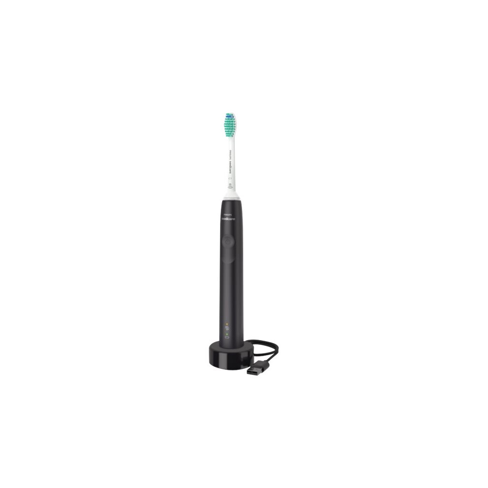 Produktbild för Philips 3100 Series HX3675 - tandborstuppsättning - svart/sockerrosa