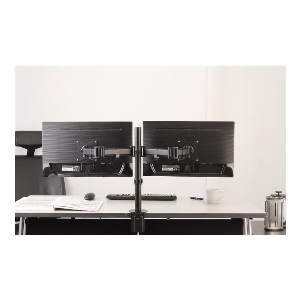 Produktbild för Neomounts NM-D135D monteringssats - fullständig rörelse - för 2 LCD-bildskärmar - svart