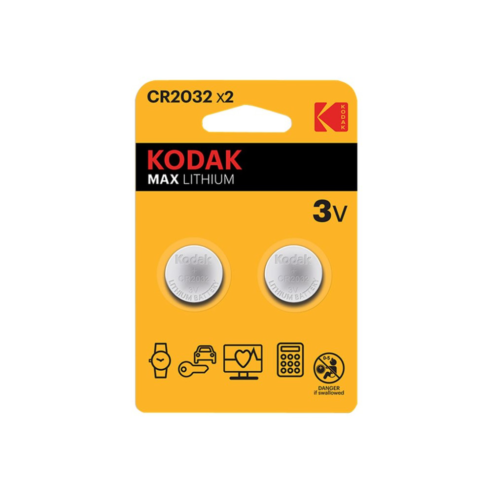 Produktbild för Kodak MAX batteri - 2 x CR2032 - Li/MnO2
