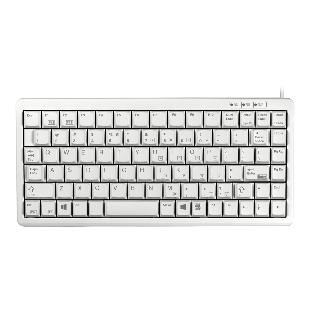 Produktbild för CHERRY Compact-Keyboard G84-4100 - tangentbord - QWERTY - amerikansk - ljusgrå Inmatningsenhet