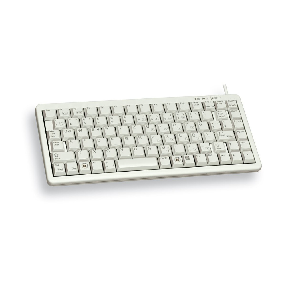 Produktbild för CHERRY Compact-Keyboard G84-4100 - tangentbord - QWERTY - amerikansk - ljusgrå Inmatningsenhet