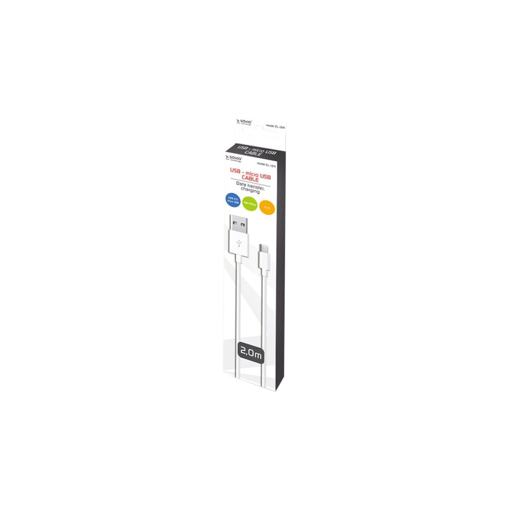 Produktbild för SAVIO CL-124 - USB-kabel - USB till Micro-USB Type B - 2 m