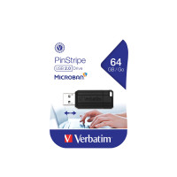 Produktbild för Verbatim PinStripe USB Drive - USB flash-enhet - 64 GB