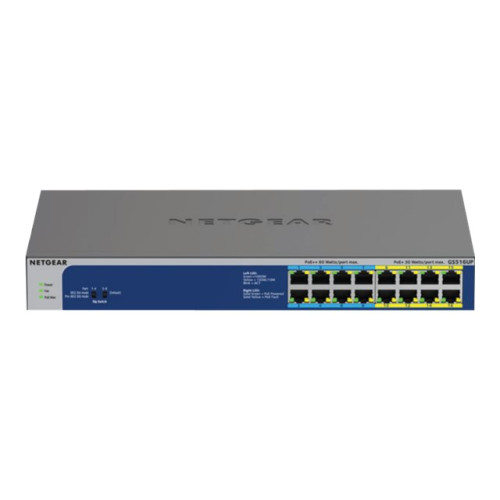 Netgear NETGEAR GS516UP - switch - 16 portar - ohanterad - rackmonterbar