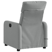 Produktbild för Massagefåtölj ljusgrå tyg
