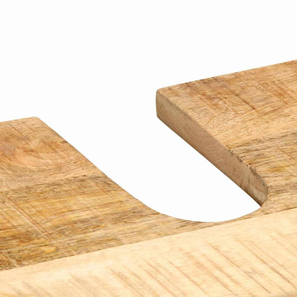Produktbild för Badrumsmöbelset med hylla 2 pcs Brun Solitt Grovt Mangoträ