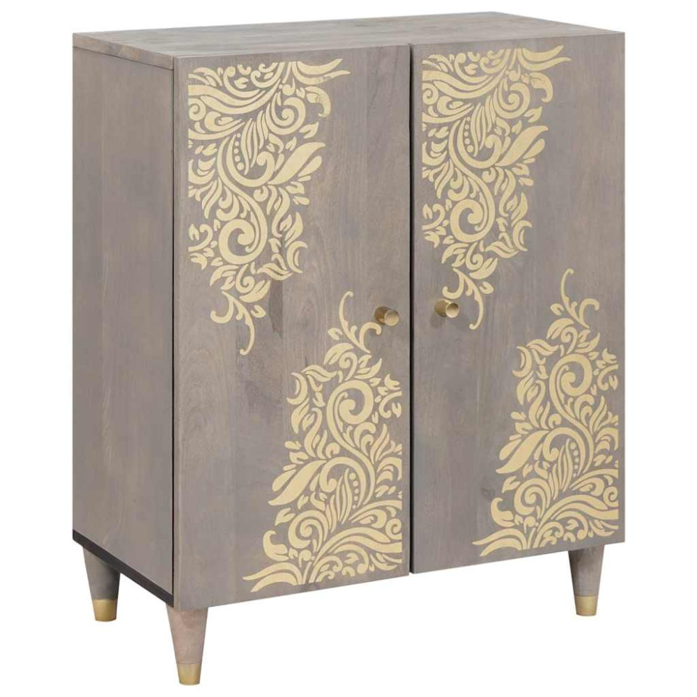 Produktbild för Badrumsskåpsset med låda 3 pcs Grå och Guld 180 x 33 x 75 cm