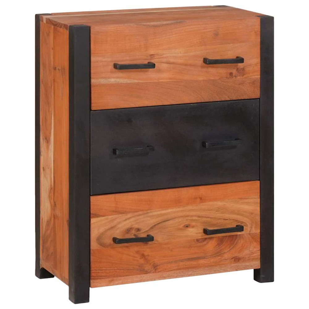 Produktbild för Sideboard 3 pcs Brun 110 x 30 x 75 cm Massivt Akaciaträ