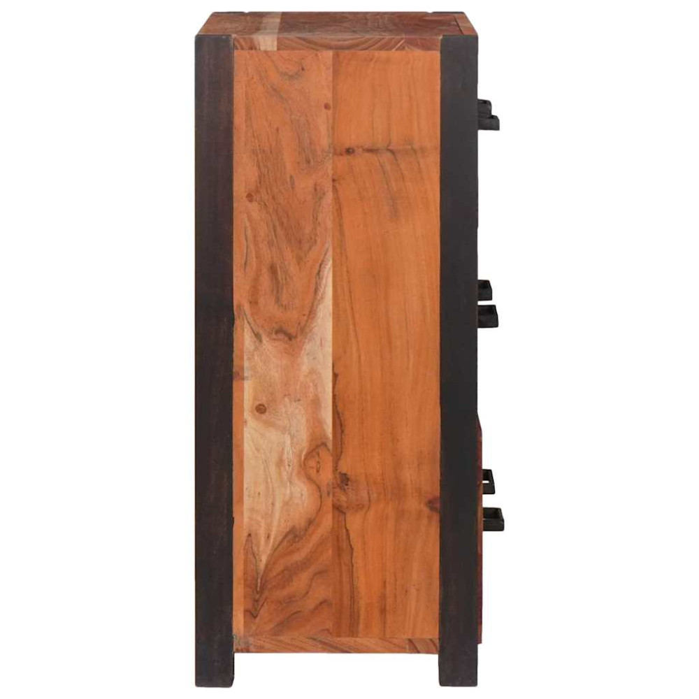 Produktbild för Sideboard 3 pcs Brun 110 x 30 x 75 cm Massivt Akaciaträ