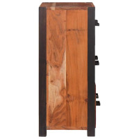 Produktbild för Sideboard 3 pcs Brun 110 x 30 x 75 cm Massivt Akaciaträ