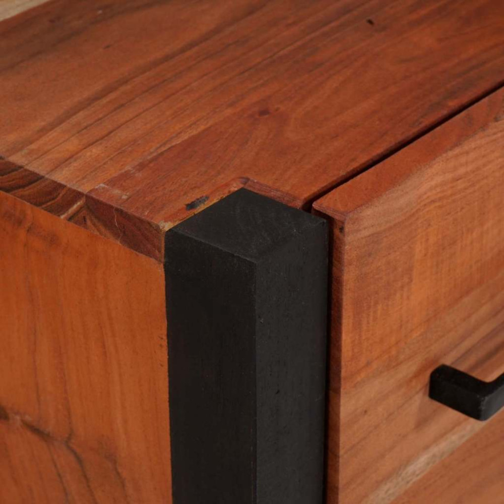 Produktbild för Sideboard 3 pcs Brun 110 x 30 x 75 cm Massivt Akaciaträ