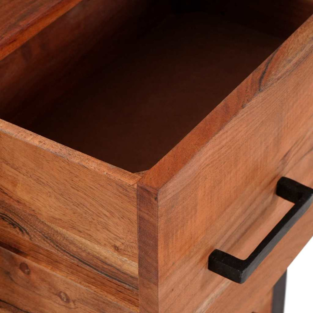 Produktbild för Sideboard 3 pcs Brun 110 x 30 x 75 cm Massivt Akaciaträ