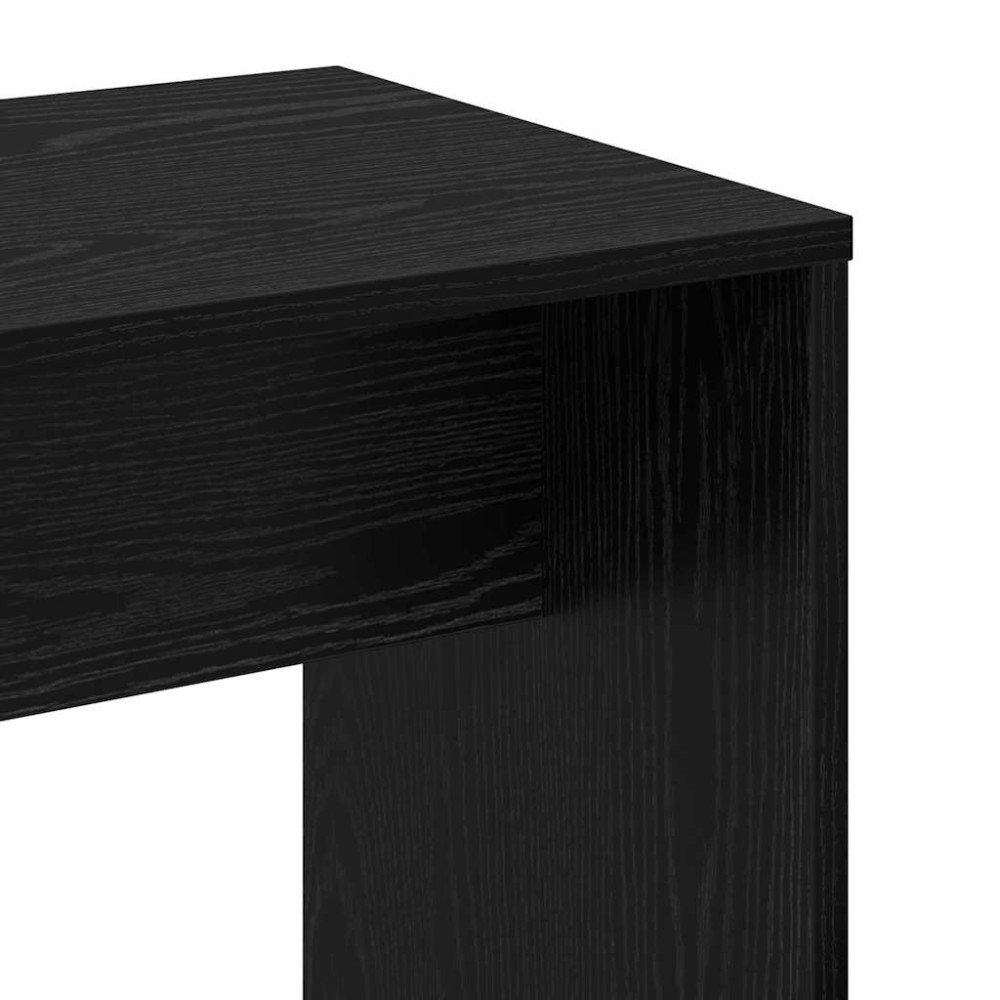 Produktbild för LED Sminkbord Set 2 st Svart Ek 86,5 x 35 x 136 cm