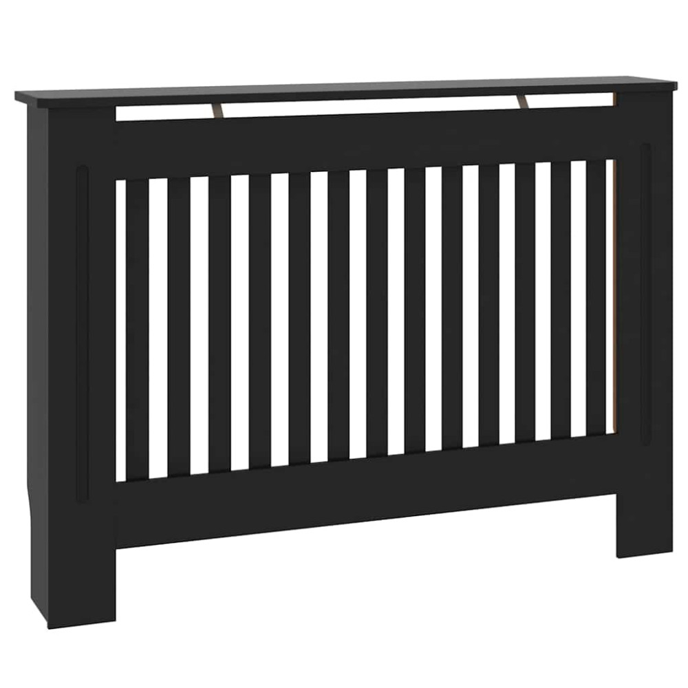 Produktbild för Radiatorlock 2 pcs Svart 112 x 19 x 81,5 cm Konstruerat trä